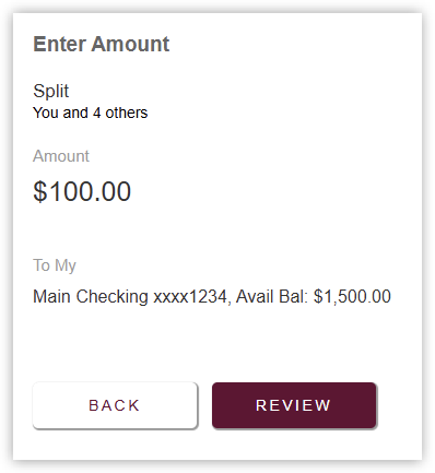Zelle - Enter Total Bill