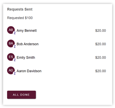 Zelle - Requests Sent